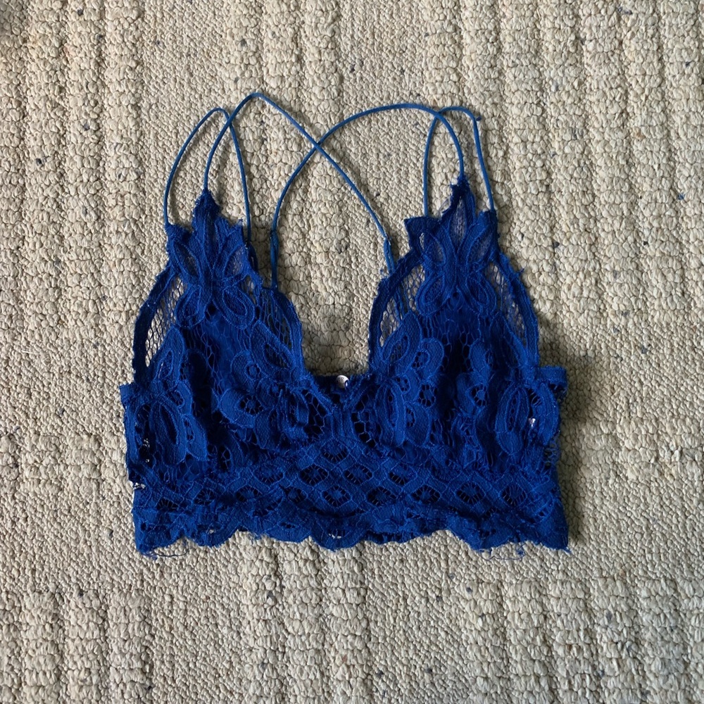 Free People Adella Bralette Vibrant Blue